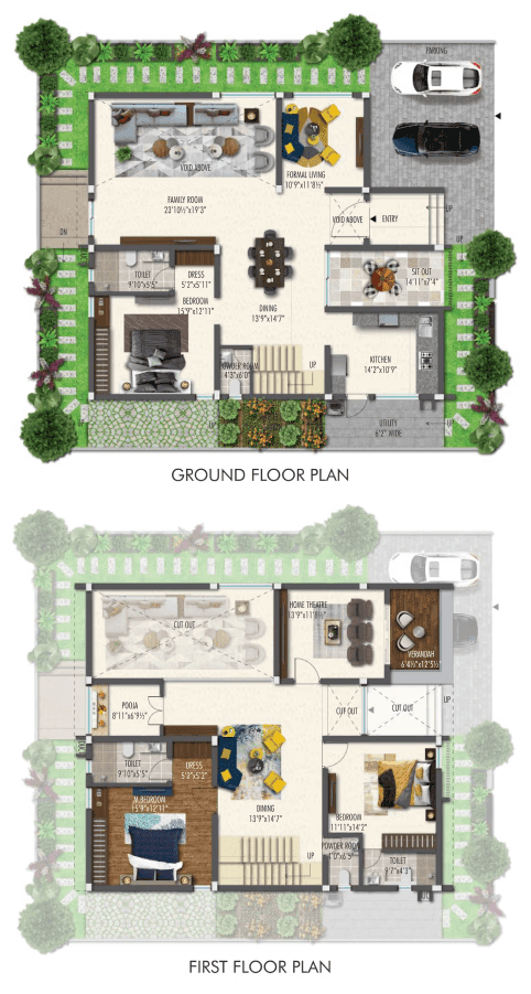 4BHK East Facing Layout